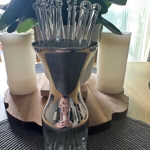 Dorothy Thorpe Mid Century Modern with Art Deco Glass Stirs